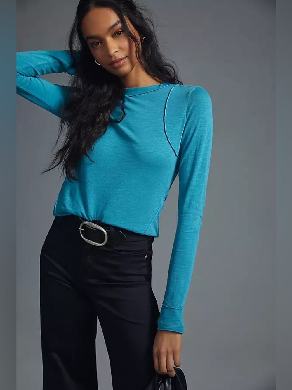 Anthropologie Pilcro Reconstructed Racer Long-sleeve T-shirt